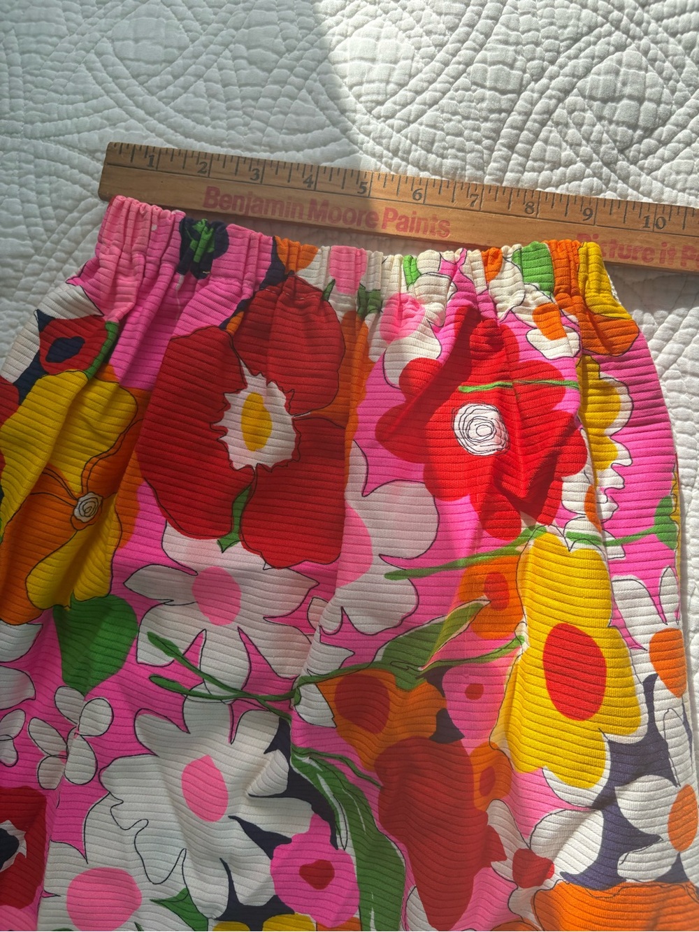 Vintage Floral Maxi Skirt in Pink Multi Size 10 Point of View - Picture 4 of 10